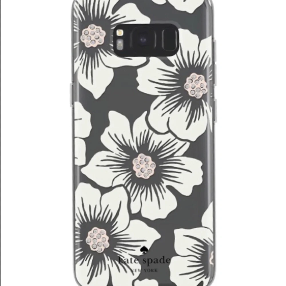 Kate Spade Phone Case Samsung Galaxy S8+ hollyhock Floral Stones